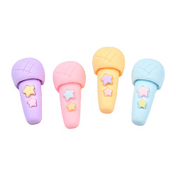 (52) Непрозрачная лаванда Непрозрачные кабошоны из смолы, микрофон, разноцветные, 24.5x11.5x7.5 мм