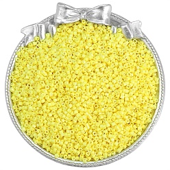 Желтый Стеклянный бисер непрозрачных цветов, плоско-круглые, желтые, 2 мм, о 1100 шт / комплект