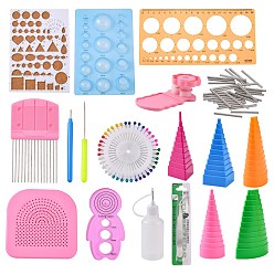 (52) Непрозрачная лаванда 18 шт. Инструменты для квиллинга, набор инструментов DIY бумажных полосок, разноцветные, 330x232x42 мм