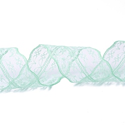 Аквамарин Отделка из полиэстера, кружевная лента для шитья украшения, аквамарин, 45 мм, около 1- 3/4 дюйма (45 мм) в ширину, около 10.93 ярдов (10 м) / рулон