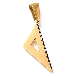 Золотой Ионное покрытие (ip) 304 подвески из нержавеющей стали, правитель прелести, золотые, 25x10.5x2 мм, отверстие : 7.5x3.5 мм
