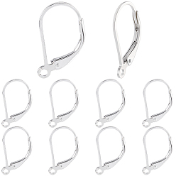 Серебро 5пары 925 фурнитура для сережек с застежкой-русалкой из стерлингового серебра, с печатью 925, 1 с тканью для полировки ПК, серебряные, 16.5x9x1.5 мм, отверстие : 1 мм, штифты : 0.7 мм