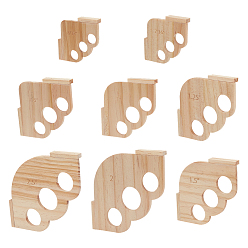 Мокасин 8шт. 6 стили измерительный инструмент для измерения углового радиуса сосновой древесины, лоскутное шитье своими руками, режущее ремесло, вентилятор, мокасин, 65~116x65~116x10~10.5 мм, отверстие : 15~32 мм