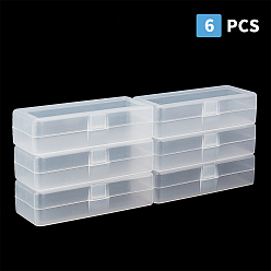 Белый ПП пластиковая коробка. прямоугольник, белые, 12x5x3.2 см, Внутренний размер: 12.2x4.7 см