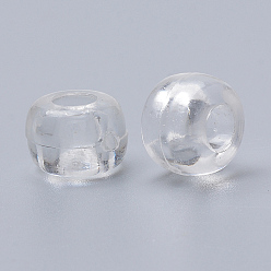 Clear Transparent Plastic Beads, Column, Clear, 9x6mm, Hole: 3.5mm, about 1780pcs/500g