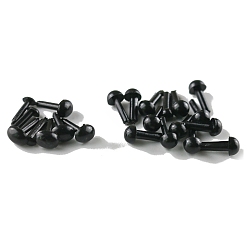 Black Plastic Doll Eyes, Craft Eyes, for Doll Making, Half Round, Black, 4mm