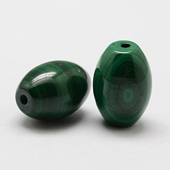 Malachite Barrel Natural Malachite Beads, 14x10mm, Hole: 1mm