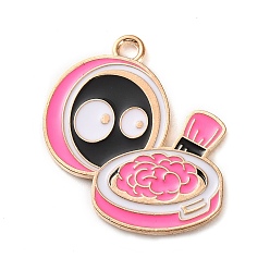 Цветок Подвески из эмали и сплава, амулеты на тему Хэллоуина, золотые, цветок, 26.5x22.5x1.2 мм, отверстие : 2 мм