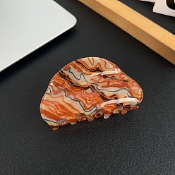 Оранжевый Акриловые заколки для волос на когтях, для женщин девушек, вентилятор, оранжевые, 45x82 мм