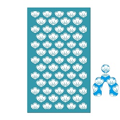 Flower Rectangle Polyester Screen Printing Stencil, for Painting on Wood, DIY Decoration T-Shirt Fabric, Flower, 15x9cm
