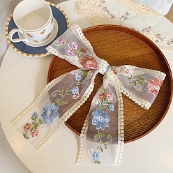 Разноцветный 30 ярдов поликоттоновая вышивка цветочной кружевной лентой, аксессуары для одежды, красочный, 3-1/2 дюйм (90 мм)