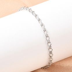 Нержавеющая Сталь Цвет 201 браслеты-цепочки из нержавеющей стали с булавовидными звеньями для женщин, цвет нержавеющей стали, 6-5/8 дюйм (16.8 см)