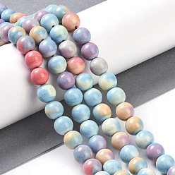Alashan Agate Натуральные бусины из радужного алашанского агата, окрашенные, круглые, 10 мм, отверстие : 0.7 мм, около 41 шт / нитка, 15.35 дюйм (39 см)