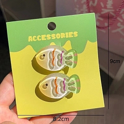 Желтый Заколки для волос из пластика в виде аллигатора, два тона, аксессуары для волос для женщин и девочек, желтые, 82x92 мм