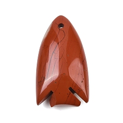 Red Jasper Natural Red Jasper Pendants, Fish Charms, 39.5x22~23x12~12.5mm, Hole: 2mm