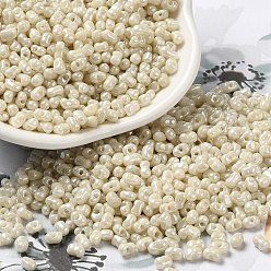 Светлый Золото-желтый Бисер из стекла , арахис, светлый золотарник желтый, 3.5~4x2~2.5x2~2.3 мм, отверстие : 0.8 мм, Около 8000 шт / фунт