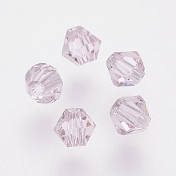 Violet Imitation Austrian Crystal Beads, Grade AAA, Faceted, Bicone, Violet, 3x3mm, Hole: 0.7~0.9mm