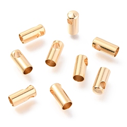 Золотой 201 концы из нержавеющей стали шнур, Торцевые крышки, 9x4 мм, отверстие : 2.5 мм, внутренний диаметр: 3.5 мм