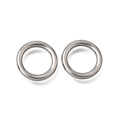 Couleur Acier Inoxydable 304 acier inoxydable reliant bagues, rond, couleur inox, 10x1.5mm, diamètre intérieur: 7 mm