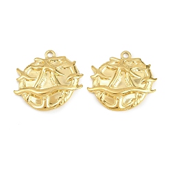 Золотой 304 подвески из нержавеющей стали, очарование океана, золотые, 26x27.5x3.5 мм, отверстие : 2.5 мм