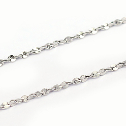 Нержавеющая Сталь Цвет Устойчивы к потускнению 304 цепи из нержавеющей стали, пайки, цвет нержавеющей стали, 1x0.4 мм