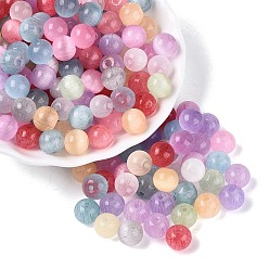 (52) Непрозрачная лаванда Стеклянные бусины в стиле верстака класса А FGB, круглые, имитация шарики глаза кота, разноцветные, 7~7.5 мм, отверстие : 1.4~1.5 мм, Около 900 шт / фунт