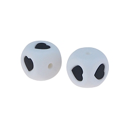 Сердце Силиконовые бусины, DIY уход за ожерельем, кубические, сердце, 12x12x12 мм