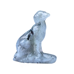 Лабрадорита Резные фигурки собак из натурального лабрадорита, для домашнего украшения рабочего стола, 40 мм