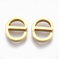 Letter E 304 Stainless Steel Pendants, Golden, Letter, Letter.E, 12x11x3mm, Hole: 1.8mm