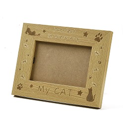 Kaki Foncé Cadres photo en bois rectangle thème animal de compagnie, avec des fenêtres de film transparent en pvc, pour les photos accessoires de décoration murale, kaki foncé, 168x217x18mm