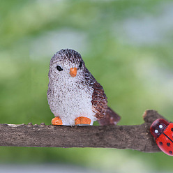 Серый Украшения для показа фигурок птиц из смолы, для украшения дома, серые, 28x23 мм