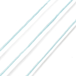 Cyan 50 Yards Nylon Chinese Knot Cord, Nylon Jewelry Cord for Jewelry Making, Cyan, 0.8mm