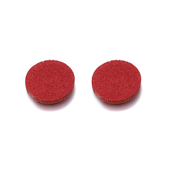 Red Non-Woven Fabric Cloth Perfume Pad, Flat Round, Red, 23mm