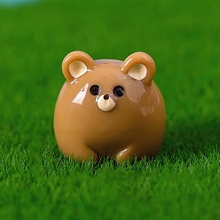Медведь Милые фигурки животных из смолы, микропейзаж украшение домашнего рабочего стола, медведь, 20x20 мм