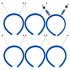 Темно-Синий Тканевые и пластиковые резинки для волос, аксессуары для волос для женщин и девочек, темно-синий, 210x120x14 мм, внутренний диаметр: 105 мм