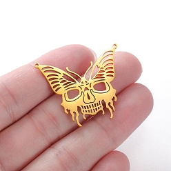 Золотой Шкентели нержавеющей стали, бабочка, золотые, 31x37 мм