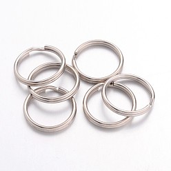 Платина Железа отделились брелоки, кольца с двойной петлей, платина, 16x2 мм, внутренний диаметр: 14.5 мм
