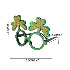 Лист Войлочная ткань и пластиковые оправы для очков, День святого Патрика, костюм, очки для украшения вечеринки, фотобудка, лист, 120x165x135 мм