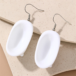 Другие Забавные серьги-подвески из смолы на тему ванной комнаты, платина, ванна, 56x20 мм