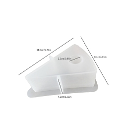 Белый Силиконовые формы для подсвечников, изготовление изделий из эпоксидной смолы, сыр, белые, 115x84x41 мм, внутренний диаметр: 22 мм