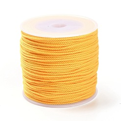 Золотистый Хлопковый шнур макраме, плетеная веревка, с пластиковой катушкой, для настенного крепления, ремесла, Подарочная упаковка, золотые, 1.2 мм, около 54.68 ярдов (50 м) / рулон
