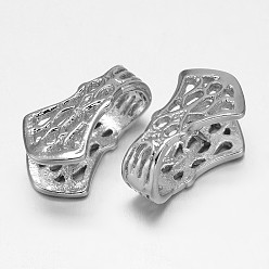 Платина Стойки обшивки латунь подвесные прижимные поручительств, платина, 17x10x9.5 мм, отверстия: 6 мм, штифты: 1 мм