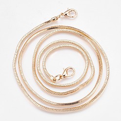 Golden Bag Strap Chains, Brass Chains, with Lobster Claw Clasps, Golden, 45.3 inch(115cm), 0.32cm