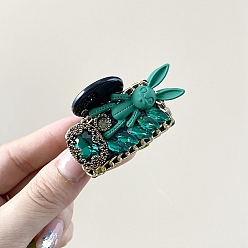 Светлый Морско-зеленый Заколки для волос из сплава кролика и пластика для женщин и девочек, светло-зеленый, 50x30 мм