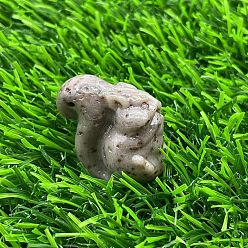 Нефрит Резная статуя белки из натурального нефрита для украшения дома, Статуэтки по фен-шуй для украшения домашнего офиса, 30 мм