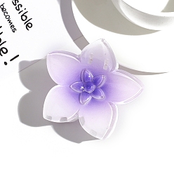 Лиловый Заколки для волос с когтями из смолы, аксессуары для волос для женщин и девочек, цветок, сирень, 75x65 мм