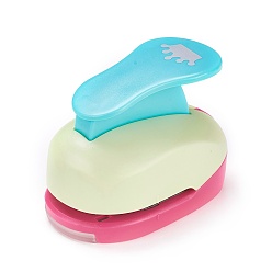 Случайный Цвет Пластиковый тиснение поделки угловой бумаги печати карт резак, со сплавочной фурнитурой, корона, случайный один цвет или случайный смешанный цвет, 9.2x5.7x6.9 см, форма: 2.7~3.7 см