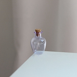 чертополох Мини стеклянные украшения, пустые бутылки желаний, с пробками, аксессуары для кукольного домика с микро-ландшафтом, притворяясь опорными украшениями, чертополох, 20x27 мм