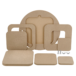 Квадрат Переносная глиняная клинкерная доска из древесноволокнистой плиты средней плотности (МДФ) со встроенным, для глиняных поделок, искусства, керамики, гончарных инструментов, с 304 винтами из нержавеющей стали и барашковой гайкой, квадратный, 200x200x5 мм