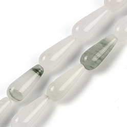 Другие Нефриты Природного нефрита нитей бисера, слеза, 21x9 мм, отверстие : 1 мм, около 20 шт / нитка, 16.14'' (41 см)